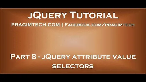 Селектор значений атрибутов jQuery