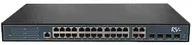 Коммутатор управляемый PoE 24 порта 10/100/1000 Мб/с, 4хSFP, 370 Вт RVi-1NSM24G-4C