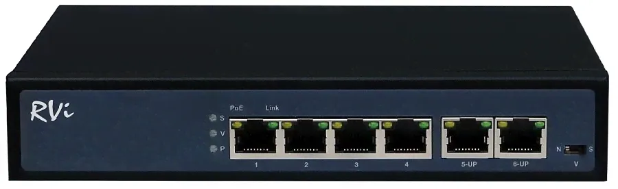 Коммутатор сетевой RVi-1NS04F-2T-0