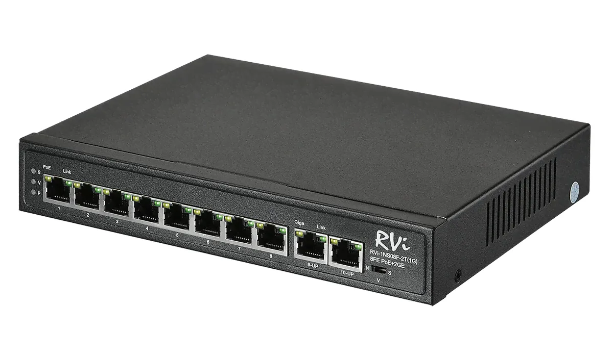 Сетевой коммутатор Rvi-1NS08F-2T PoE-0